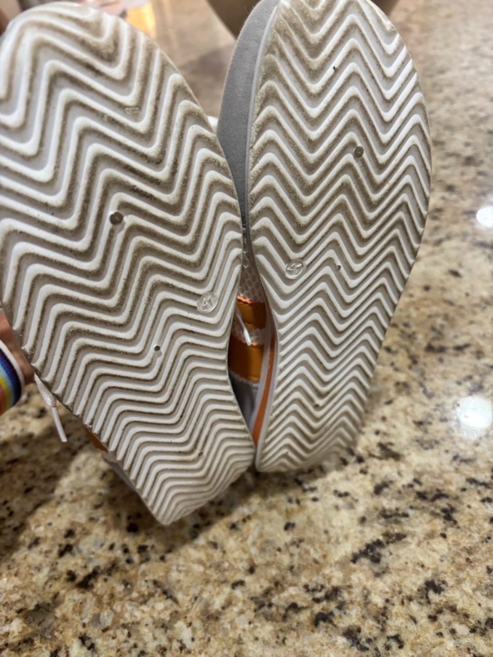 Boutique 9 White and Orange Mesh Athletic Sneakers - Picture 4 of 5